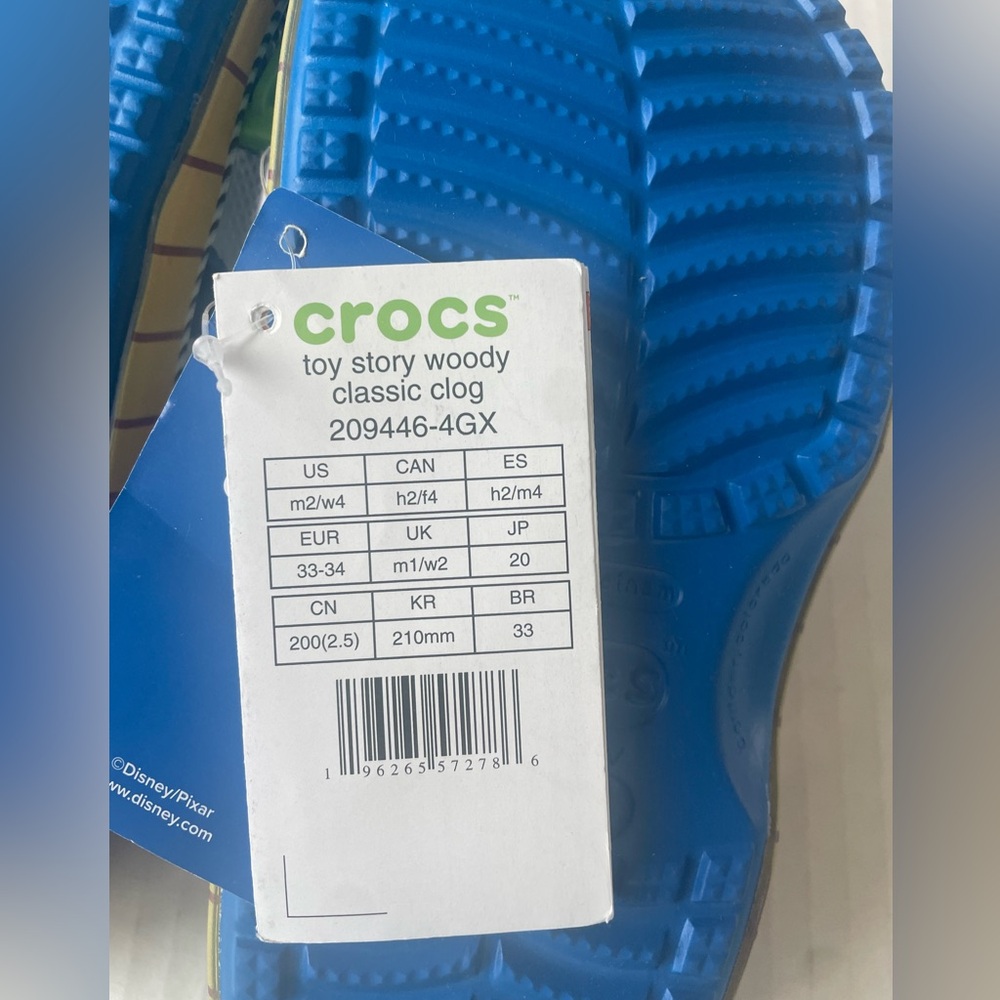 Crocs CLASSIC TOY STORY CLOG adults M2 W 4 - Picture 8 of 8